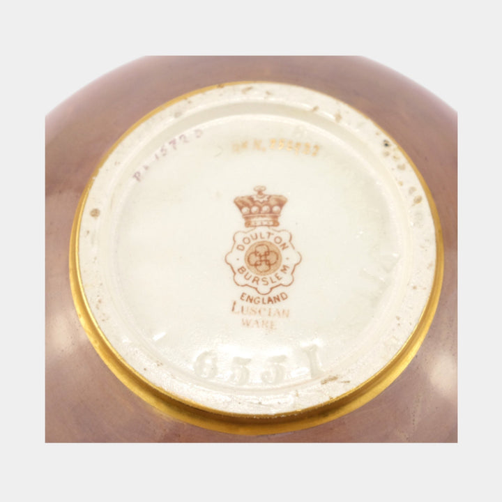 Doulton Burslem Luscian Ware Porcelain Hand Painted Scenic Field With Sheep Vase