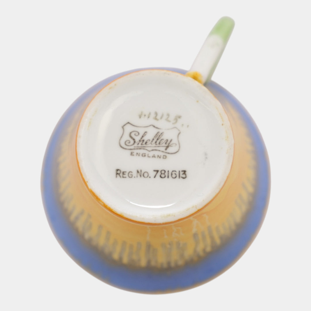 Shelley China England Vintage "Harmony" Drip Ware Cup & Saucer Tea Trio Set