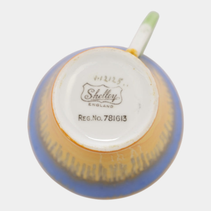 Shelley China England Vintage "Harmony" Drip Ware Cup & Saucer Tea Trio Set