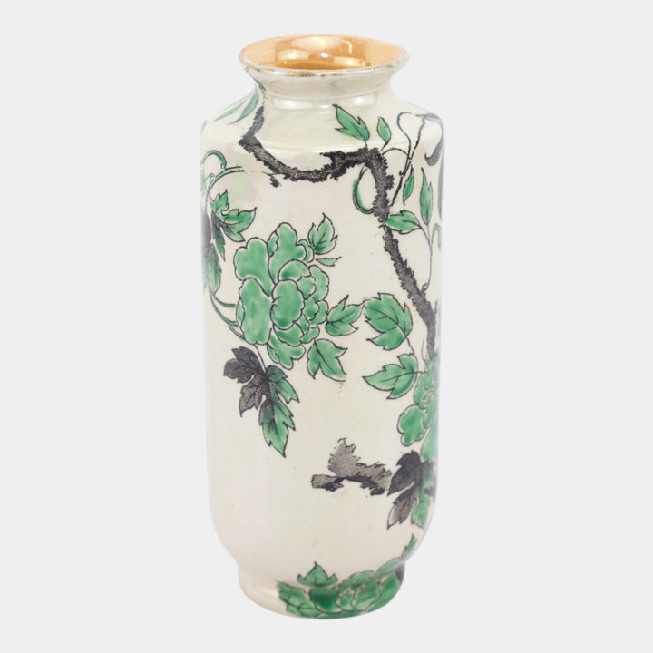 Shelley 1920s English Art Porcelain Indian Peony Pearl Lustre Vase 793